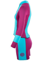 Two Bare Feet Harmony 3mm Jacket & Shorts Set (Aqua/Raspberry)