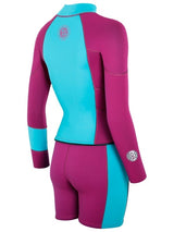 Two Bare Feet Harmony 3mm Jacket & Shorts Set (Aqua/Raspberry)