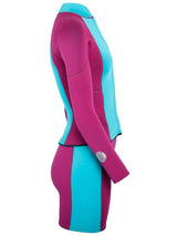 Two Bare Feet Harmony 3mm Jacket & Shorts Set (Aqua/Raspberry)