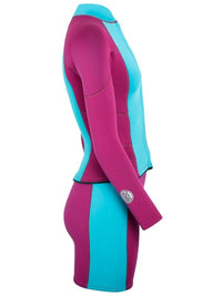 Two Bare Feet Harmony 3mm Jacket & Shorts Set (Aqua/Raspberry)