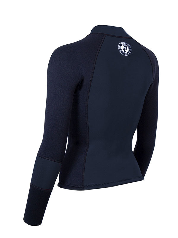Two Bare Feet Womens Harmony 3mm Long Sleeve Wetsuit Jacket (Black)