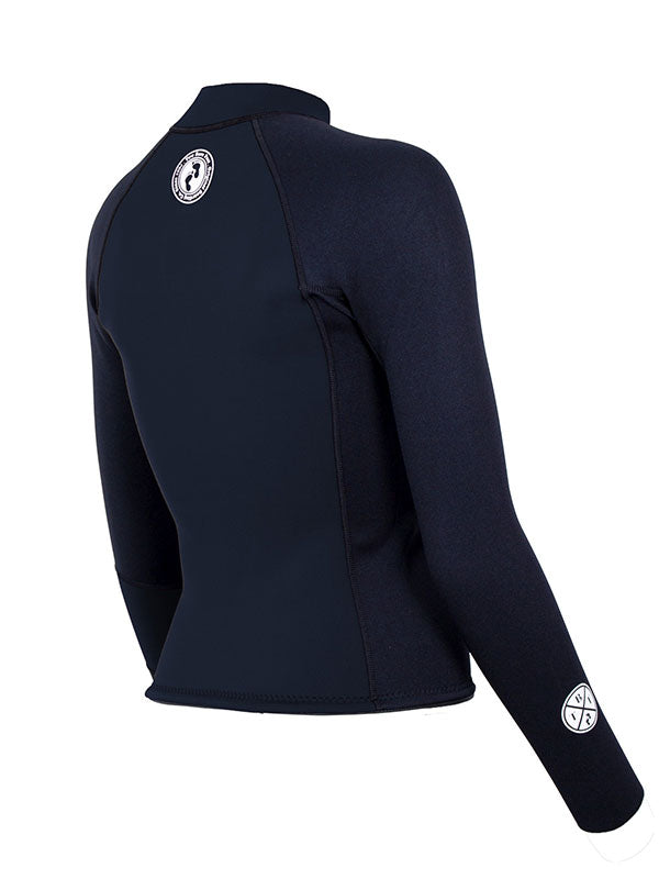 Two Bare Feet Womens Harmony 3mm Long Sleeve Wetsuit Jacket (Black)