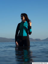 Two Bare Feet Womens Harmony 3mm Long Sleeve Wetsuit Jacket (Mint / Black)
