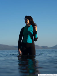 Two Bare Feet Womens Harmony 3mm Long Sleeve Wetsuit Jacket (Mint / Black)