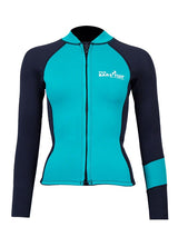 Two Bare Feet Womens Harmony 3mm Long Sleeve Wetsuit Jacket (Teal/Black)