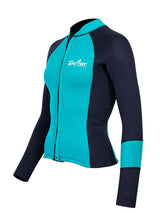 Two Bare Feet Womens Harmony 3mm Long Sleeve Wetsuit Jacket (Teal/Black)