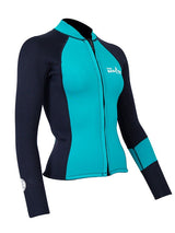 Two Bare Feet Womens Harmony 3mm Long Sleeve Wetsuit Jacket (Teal/Black)