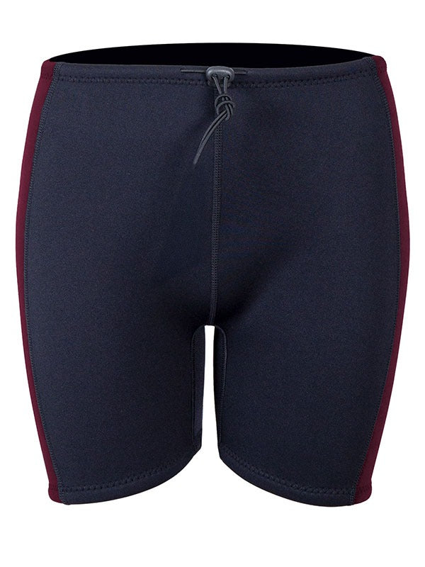 Two Bare Feet Womens Harmony 3mm Wetsuit Shorts (Black/Burgundy)