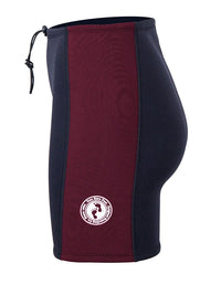 Two Bare Feet Womens Harmony 3mm Wetsuit Shorts (Black/Burgundy)