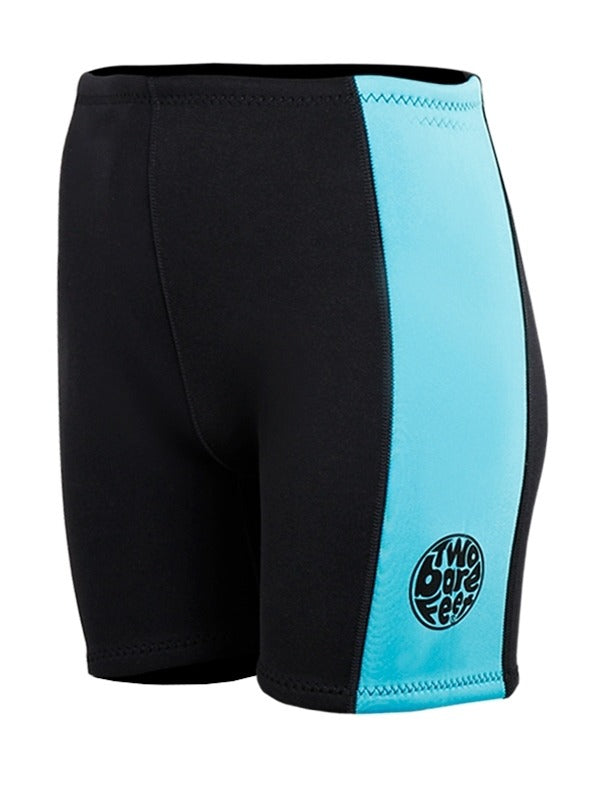 Two Bare Feet Womens Harmony 3mm Wetsuit Shorts (Black/Mint)