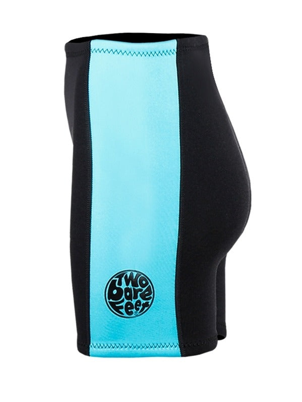 Two Bare Feet Womens Harmony 3mm Wetsuit Shorts (Black/Mint)