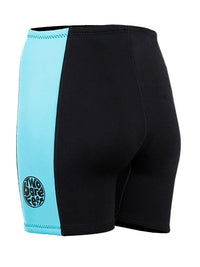 Two Bare Feet Womens Harmony 3mm Wetsuit Shorts (Black/Mint)