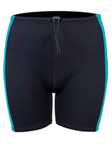 Two Bare Feet Womens Harmony 3mm Wetsuit Shorts (Black/Teal)