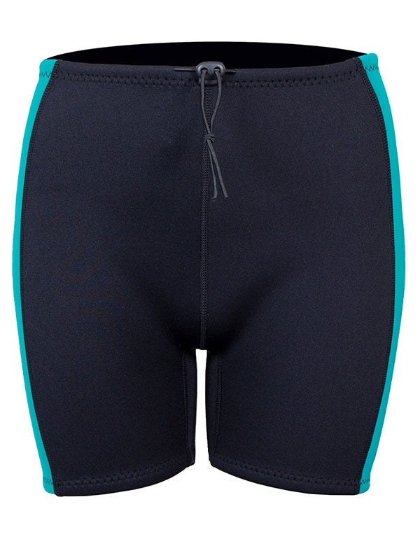 Two Bare Feet Womens Harmony 3mm Wetsuit Shorts (Black/Teal)