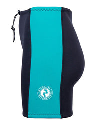 Two Bare Feet Womens Harmony 3mm Wetsuit Shorts (Black/Teal)