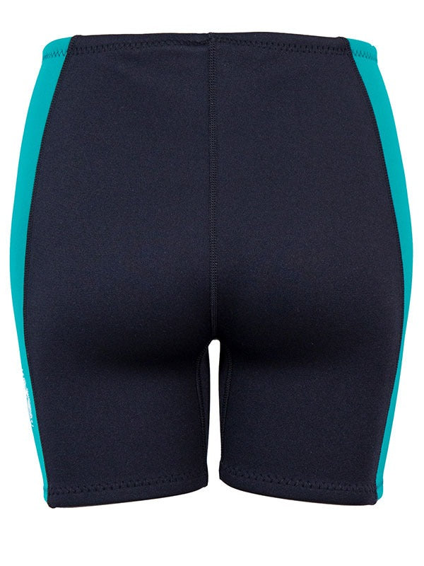 Two Bare Feet Womens Harmony 3mm Wetsuit Shorts (Black/Teal)
