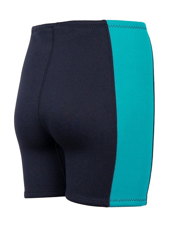 Two Bare Feet Womens Harmony 3mm Wetsuit Shorts (Black/Teal)