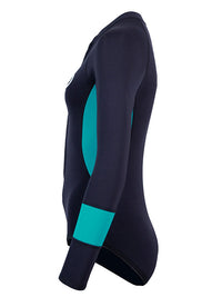 Two Bare Feet Harmony 2mm Superstretch Neoprene Womens One Piece (Black/Teal)