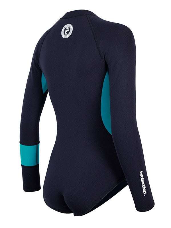 Two Bare Feet Harmony 2mm Superstretch Neoprene Womens One Piece (Black/Teal)