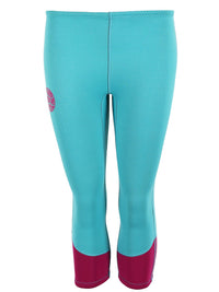 Two Bare Feet Womens Harmony 3mm Capri Wetsuit Pants (Mint / Raspberry)