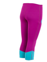Two Bare Feet Womens Harmony 3mm Capri Wetsuit Pants (Raspberry / Aqua)