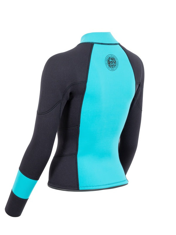 Two Bare Feet Harmony 3mm Jacket & Capri Pants Set (Black/Mint)