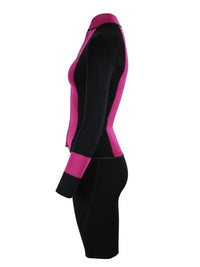 Two Bare Feet Harmony 3mm Jacket & Heritage Shorts Set (Raspberry / Black)