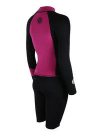Two Bare Feet Harmony 3mm Jacket & Heritage Shorts Set (Raspberry / Black)