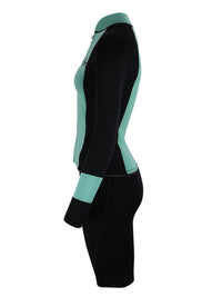 Two Bare Feet Harmony 3mm Jacket & Heritage Shorts Set (Spearmint/ Black)