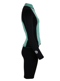 Two Bare Feet Harmony 3mm Jacket & Heritage Shorts Set (Spearmint/ Black)