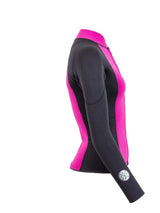 Two Bare Feet Womens Harmony 3mm Long Sleeve Wetsuit Jacket (Raspberry / Black)