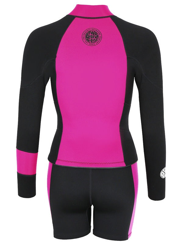 Two Bare Feet Harmony 3mm Jacket & Shorts Set (Black/Raspberry)