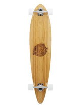 Two Bare Feet "The Chuck" 44in Bamboo Series Longboard Skateboard Complete (White Wheels)