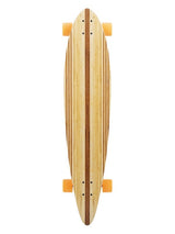Two Bare Feet "The Chuck" 44in Bamboo Series Longboard Skateboard Complete (Orange Wheels)