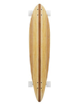 Two Bare Feet "The Chuck" 44in Bamboo Series Longboard Skateboard Complete (White Wheels)
