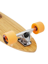 Two Bare Feet "The Chuck" 44in Bamboo Series Longboard Skateboard Complete (Orange Wheels)