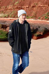 Mens Sherpa Lined Waterproof Jacket (Black/Charcoal)