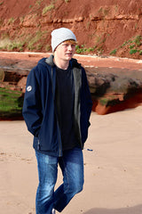Mens Sherpa Lined Waterproof Jacket (Marine Blue/Charcoal)