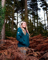 Womens Sherpa Lined Waterproof Jacket (Sea Green/Raspberry)