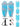 44" Surf Crew Inflatable Bodyboard - Double Pack (Aqua)