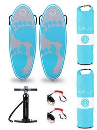 44" Surf Crew Inflatable Bodyboard - Double Pack (Aqua)
