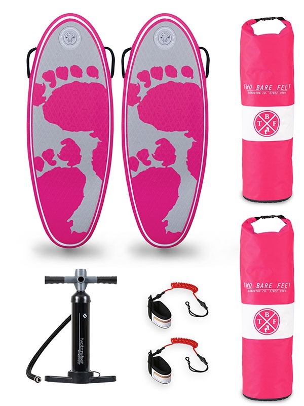 44" Surf Crew Inflatable Bodyboard - Double Pack (Pink)
