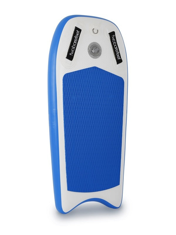 Two Bare Feet Boarding Co. 44" Inflatable Bodyboard - Starter Pack (Blue)