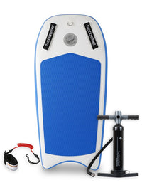 Two Bare Feet Boarding Co. 44" Inflatable Bodyboard - Basic Pack (Blue)