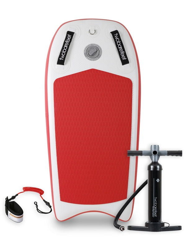 Two Bare Feet Boarding Co. 44" Inflatable Bodyboard - Basic Pack (Red)