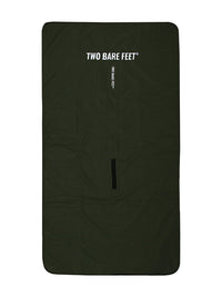 Sherpa Lined Waterproof Beach Travel Blanket (Khaki/Grey)
