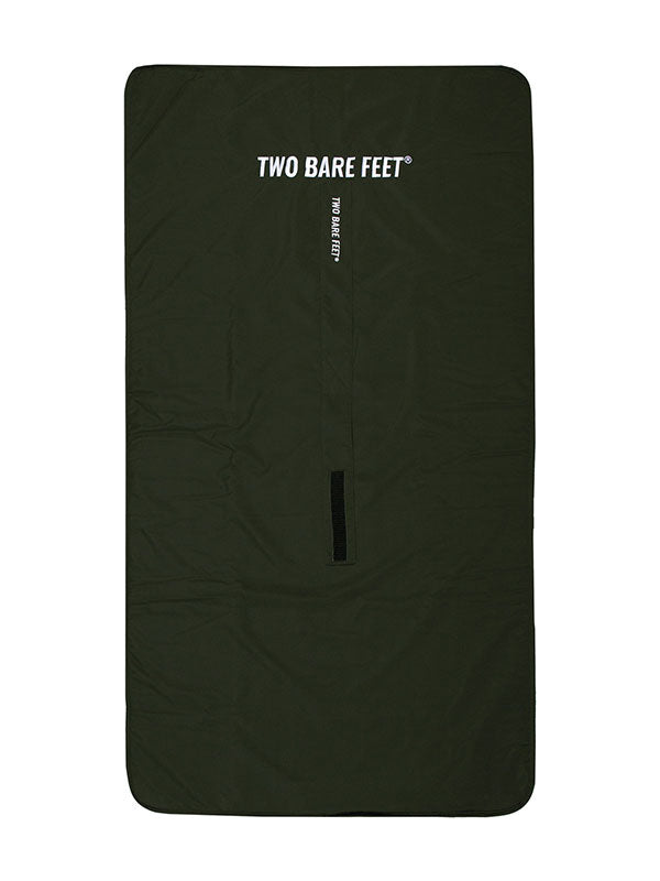 Sherpa Lined Waterproof Beach Travel Blanket (Khaki/Grey)