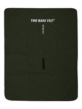 XL Sherpa Lined Waterproof Beach Travel Blanket (Khaki/Grey)