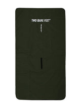 Sherpa Lined Waterproof Beach Travel Blanket (Khaki/Raspberry)