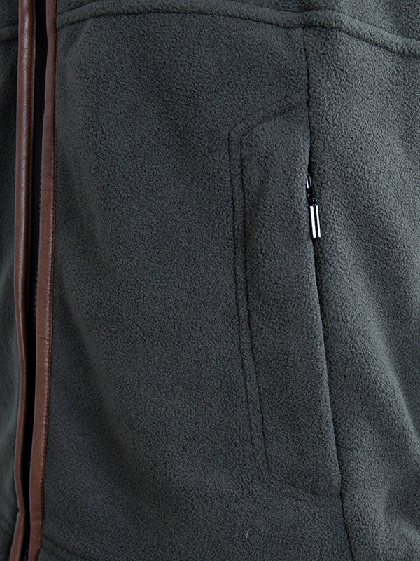 Unisex Full Zip Fleece (Khaki)